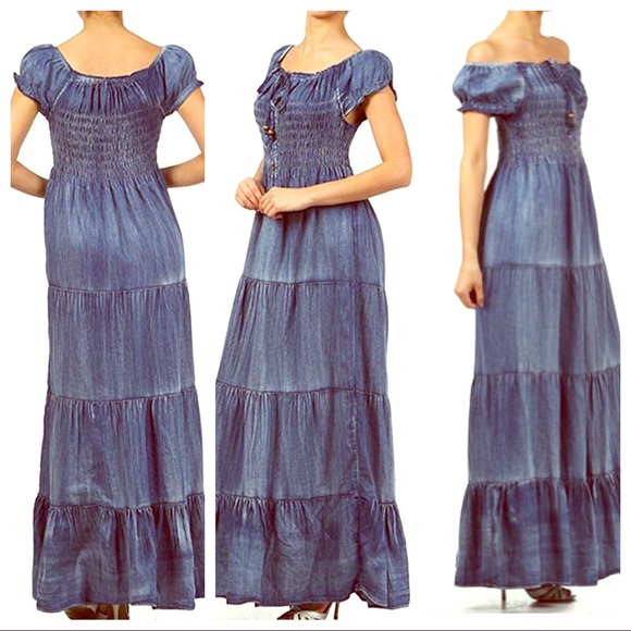 maxi jean dress